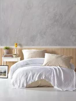 Муслиновое покрывало Pure белого цвета (200х250 см) BOHORIA