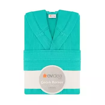 Муслиновый халат Evidea Soft Kids — зеленый — 6–8 лет