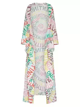 Муслиновый кафтан с петлями Valentino Garavani, многоцветный