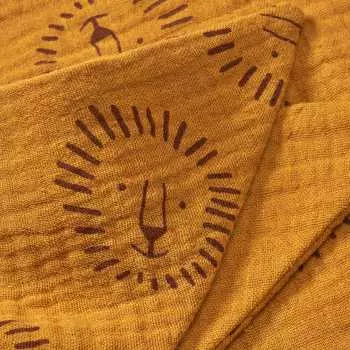 Муслиновый шарф с рисунком льва оранжевый ок. 95 х 47 см 1 шт. ALANA