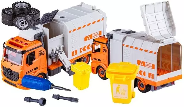 Мусоровоз, автомобиль, поворотный автомобиль, игрушки «сделай сам» для мальчика PakaNiemowlaka