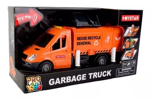 Мусоровоз Со Звуком И Светом Служба Службы Разделения Отходов Автомобиля Pro Kids