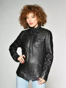 МУСТАНГ кожаная куртка "Кот" Mustang, черный