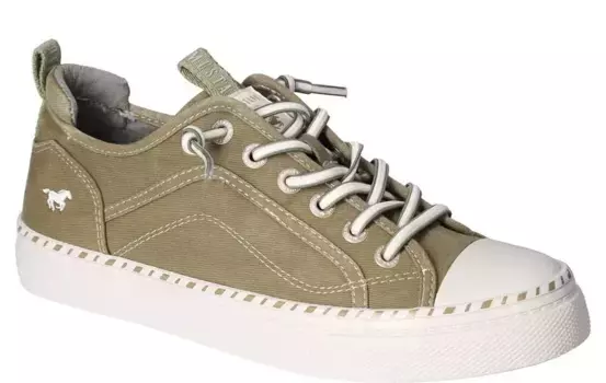 Mustang Shoes Slip-On Sneaker, слипоны, повседневная обувь с цветной окантовкой подошвы, хаки