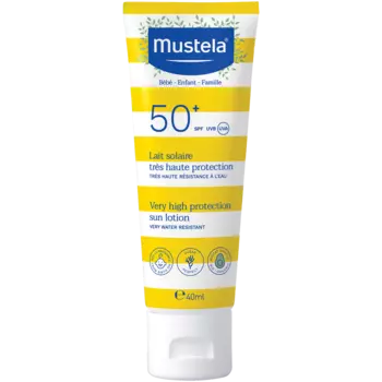 Mustela лосьон для лица и тела с фильтром SPF50+ для детей, 40 мл