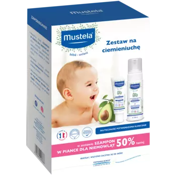 Mustela набор от колыбели: детский шампунь-пенка, 150 мл + крем от колыбели, 40 мл