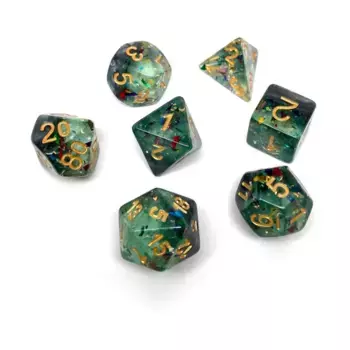 Мутировавшая трясина с золотом (7), Dice - 7 Piece Poly Sets - Assorted (Easy Roller Dice)