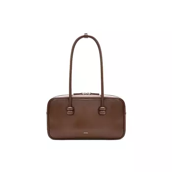 MUVA Женская сумка через плечо из коровьей кожи цвета «жженый чай»/«сумеречно-черный»/«экрю»/«вечерний красный»