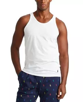 Мужчины 3-pk. классические майки slim fit Polo Ralph Lauren, белый