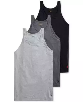 Мужчины 3-pk. классические майки slim fit Polo Ralph Lauren, мульти