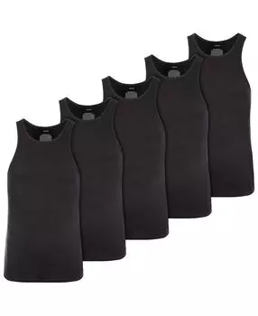 Мужчины 5-pk. твердые влагоотводящие баки, созданные для macy's Alfani, черный