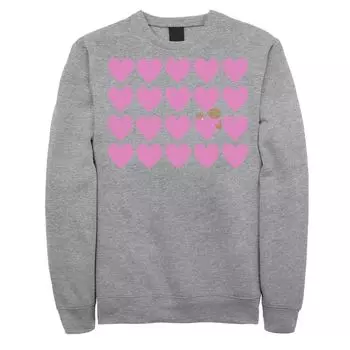 Мужчины. И.Т. Pink Heart Grid E.T. Пикирующая толстовка Licensed Character