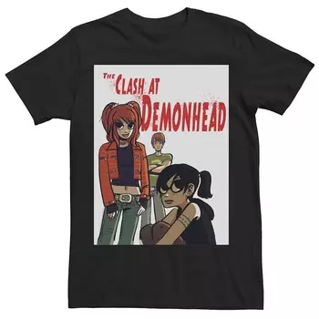 Мужчины Скотт Пилигрим Vs. Футболка с рисунком The World The Clash At Demonhead Band Licensed Character, черный