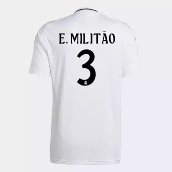 Мужская 1-я форма Реал Мадрид CF 2024-2025 E. Milito 3 Adidas футболка, белый