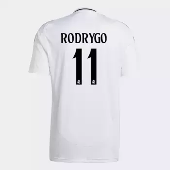 Мужская 1-я форма Реал Мадрид CF 2024-2025 Rodrygo 11 Adidas футболка, белый