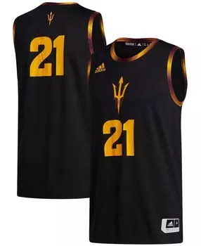 Мужская #21 черная джерси arizona state sun devils swingman adidas, черный