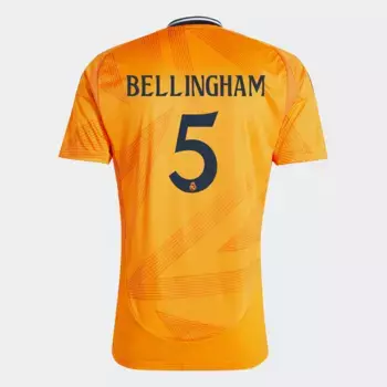 Мужская 2-я форма Реал Мадрид CF 2024-2025 Bellingham 5 Adidas футболка, оранжевый