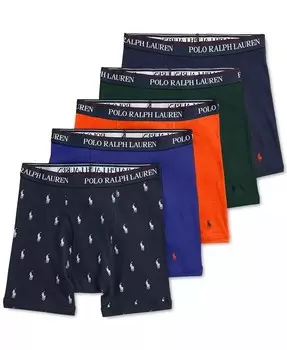 Мужская 5-Пк. Трусы-боксеры классического кроя Polo Ralph Lauren, мультиколор