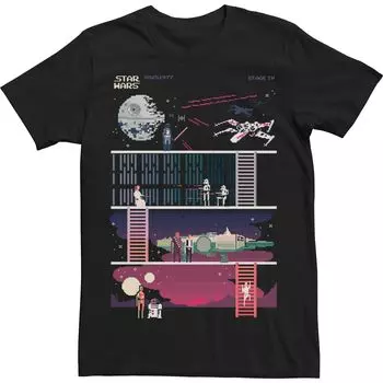 Мужская 8-битная игровая футболка Star Wars A New Hope Licensed Character