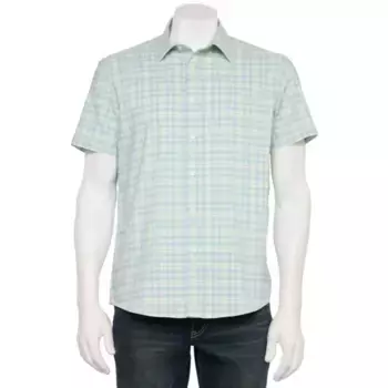 Мужская адаптивная рубашка с коротким рукавом для активного образа жизни Sonoma Goods For Life, цвет pro plaid green