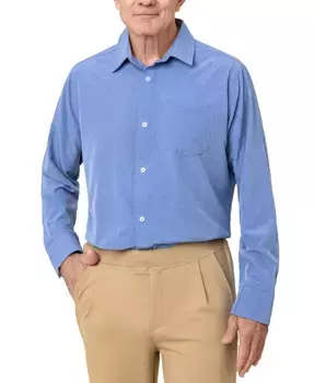 Мужская адаптивная рубашка свободного кроя на магнитных пуговицах Joe & Bella, синий