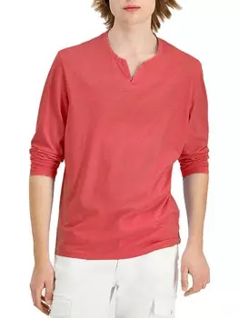 Мужская экологически чистая футболка с разрезом на шее INC, цвет Cut Ruby