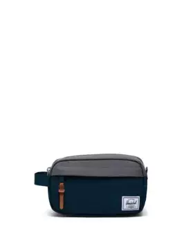 Мужская экологичная сумка для туалетных принадлежностей индиго синий 3 л с передним карманом Herschel, тёмно-синий