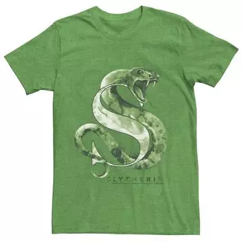 Мужская акварельная футболка Harry Potter Slytherin House Licensed Character
