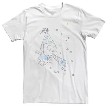 Мужская акварельная футболка Rugrats Tommy на день рождения Licensed Character