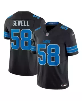 Мужская альтернативная лимитированная джерси Detroit Lions Vapor F.U.S.E. Penei Sewell Nike, черный
