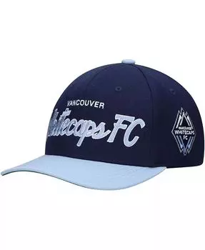 Мужская эластичная бейсболка темно-синего цвета Vancouver Whitecaps FC Team Script 2.0 Mitchell & Ness, синий