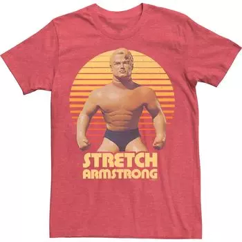 Мужская эластичная футболка Armstrong в стиле ретро с портретом заката Licensed Character