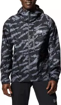 Мужская эластичная куртка от дождя Mountain Hardwear с озоновым эффектом, черный