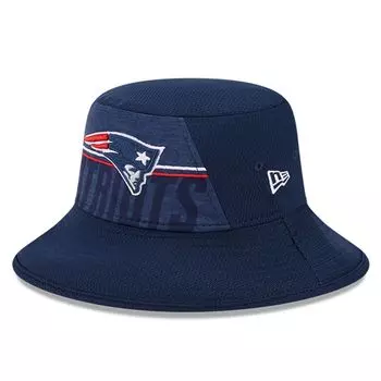 Мужская эластичная панама New Era Navy New England Patriots 2023, тренировочный лагерь НФЛ