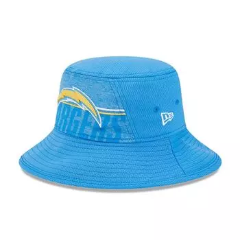 Мужская эластичная панама New Era Powder Blue Los Angeles Chargers 2023, тренировочный лагерь НФЛ