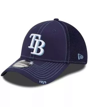 Мужская эластичная шляпа Tampa Bay Rays Navy Blue Neo 39THIRTY New Era, синий