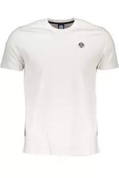 Мужская элегантная футболка с круглым вырезом и логотипом North Sails, белый