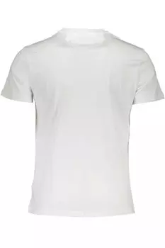 Мужская элегантная футболка с круглым вырезом и принтом логотипа La Martina, белый