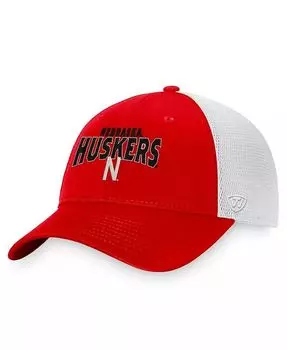 Мужская ало-белая кепка Nebraska Huskers Breakout Trucker Snapback Top Of The World, красный