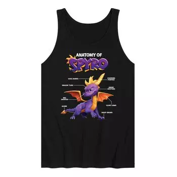 Мужская анатомическая майка Spyro Licensed Character