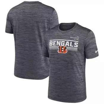 Мужская антрацитовая футболка Cincinnati Bengals Yardline Velocity Performance Nike