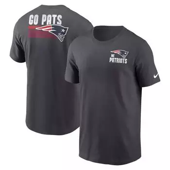 Мужская антрацитовая футболка New England Patriots Blitz Essential Nike