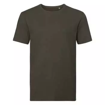 Мужская аутентичная футболка из экологически чистого органического материала Russell, зеленый