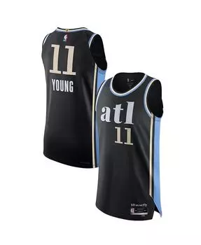 Мужская аутентичная майка Trae Young Black Atlanta Hawks 2023/24 — City Edition Nike, черный