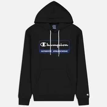 Мужская аутентичная толстовка с капюшоном и большим логотипом Legacy Champion, черный