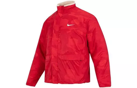 Мужская бархатная куртка Nike, цвет sand white/university red