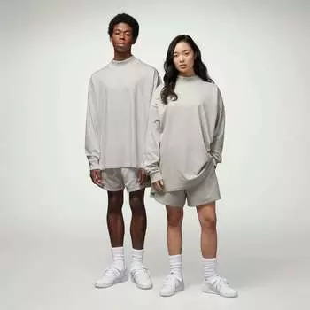 Мужская баскетбольная футболка с длинным рукавом adidas, цвет Metal Grey / Metal Grey