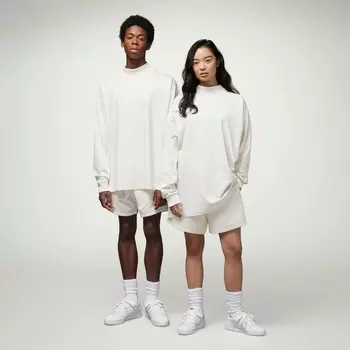Мужская баскетбольная футболка с длинным рукавом adidas, цвет Cloud White