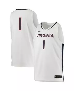 Мужская баскетбольная майка № 1 white virginia cavaliers replica Nike, белый