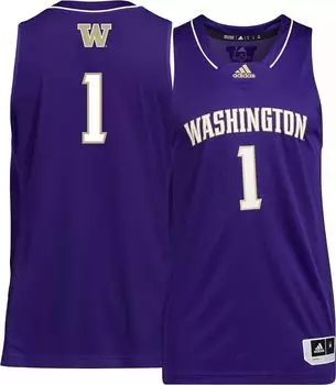Мужская баскетбольная майка Adidas Washington Huskies #1 Purple Swingman Replica